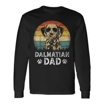 Vintage Dalmatian Dad Dog Lovers Father's Day Long Sleeve T-Shirt - Seseable