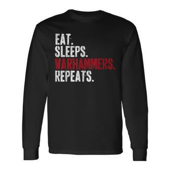 Vintage Eat Sleeps Warhammers Repeats Long Sleeve T-Shirt - Monsterry CA