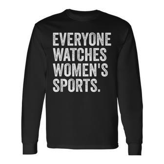 Vintage Everyone Watches Women's Sports Long Sleeve T-Shirt - Monsterry CA