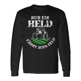 Vintage Farmers Nur Ein Held Fahrt Auf An Feld Langarmshirts - Seseable