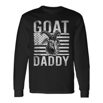 Vintage Goat Daddy Goat Lovers Dad Father's Day Long Sleeve T-Shirt - Thegiftio UK