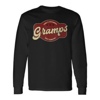 Vintage Gramps Like A Grandpa But Cooler Long Sleeve T-Shirt - Monsterry CA