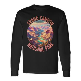 Vintage Grand Canyon Arizona-Us National Park Travel Hiking Long Sleeve T-Shirt - Thegiftio UK