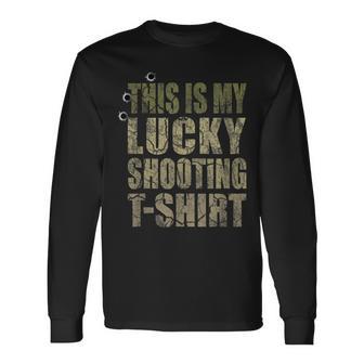 Vintage For Gun Owner & Hunter My Lucky Shooting Long Sleeve T-Shirt - Monsterry UK