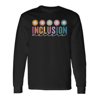 Vintage Inclusion Matters Special Education Neurodiversity Long Sleeve T-Shirt | Mazezy DE