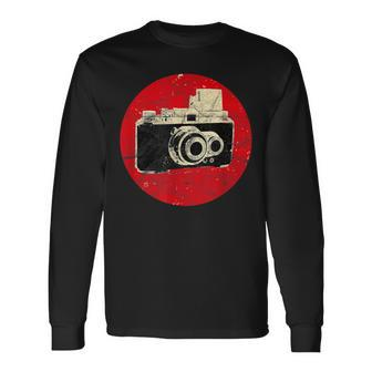 Vintage Japanese Analog Camera Photographer Slr Lens Retro Long Sleeve T-Shirt - Monsterry AU