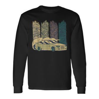 Vintage Japanese Drift Car Streetwear Retro Drifting Racecar Long Sleeve T-Shirt - Monsterry