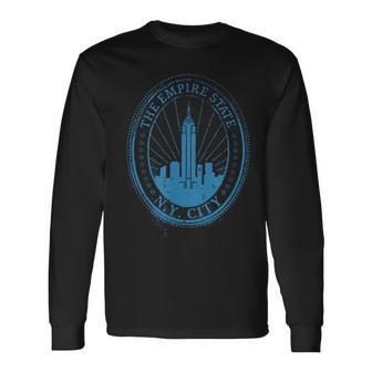 Vintage Look Empire State Building Long Sleeve T-Shirt - Monsterry DE