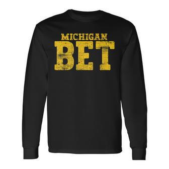 Vintage Michigan Bet Long Sleeve T-Shirt - Thegiftio UK