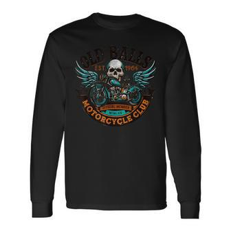 Vintage Motorcycle Birthday For Men's 60Th Birthday Long Sleeve T-Shirt | Mazezy UK