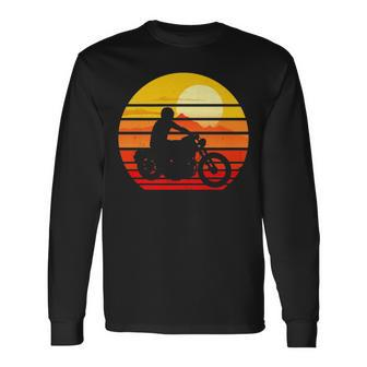 Vintage Motorcycle Riding Bike Retro Motorbike Old Biker Long Sleeve T-Shirt - Monsterry AU