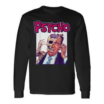 Vintage Movie Horror Poster Comic Book Graphic Film Night Long Sleeve T-Shirt - Monsterry