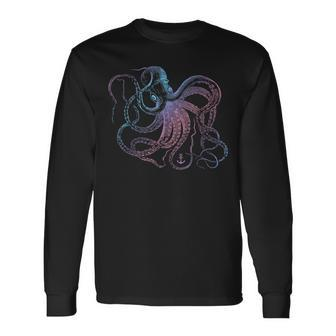 Vintage Octopus T Ocean Sea Life Cool Animals 1 Long Sleeve T-Shirt - Monsterry