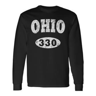 Vintage Ohio Area Code 330 Long Sleeve T-Shirt - Monsterry AU