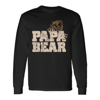 Vintage Papa Bär Familieatertag Papa Langarmshirts - Geschenkecke