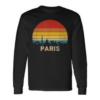 Vintage Paris France Souvenir T Long Sleeve T-Shirt - Monsterry