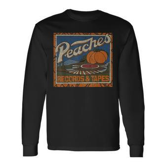 Vintage Peaches Records & Tapes 1975 Long Sleeve T-Shirt - Monsterry