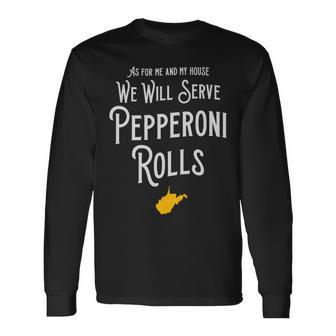 Vintage Pepperoni Rolls West Virginia Retro Wv Long Sleeve T-Shirt - Monsterry DE