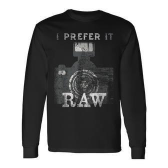 Vintage Photographer Editing Team Like Shoot It Raw Crew Pro Long Sleeve T-Shirt - Monsterry DE