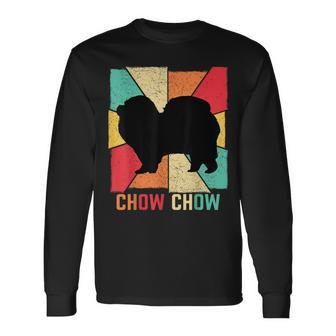 Vintage Retro Love Best Chow Dog Owner Long Sleeve T-Shirt - Monsterry AU