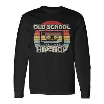 Vintage Retro Old School Hip Hop 80S 90S Cassette Music Long Sleeve T-Shirt - Monsterry CA