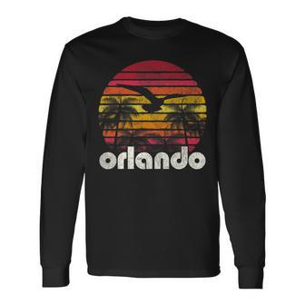 Vintage Retro Orlando Fl Florida 70'S 80'S Style Long Sleeve T-Shirt - Monsterry CA