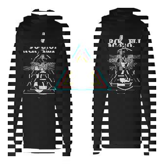Vintage Retro Rock And Roll Guitar Camiseta de manga larga - Regaloses