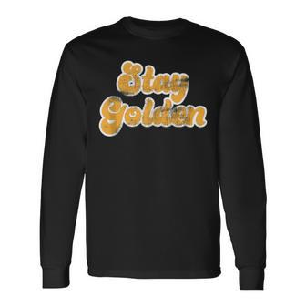 Vintage Retro Stay Golden 80'S 90'S Style Friends Icons Long Sleeve T-Shirt - Monsterry UK