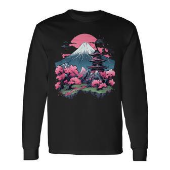 Vintage Sakura Garden Cherry Blossom Japanese Langarmshirts - Geschenkecke