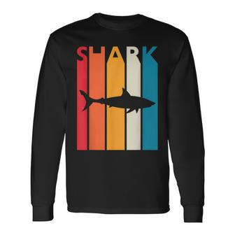 Vintage Shark Retro For Animal Lover Shark Long Sleeve T-Shirt - Monsterry AU