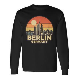 Vintage Skyline Berlin Langarmshirts - Seseable