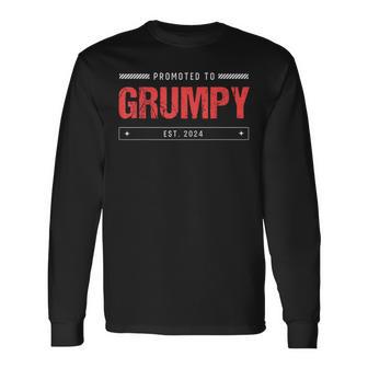 Vintage Soon To Be Grumpy Est 2024 Zum Neuen Papa Befördert Langarmshirts - Geschenkecke