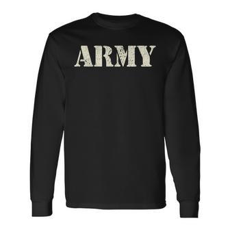 Vintage Us Army I Military Usa Army Long Sleeve T-Shirt - Monsterry CA