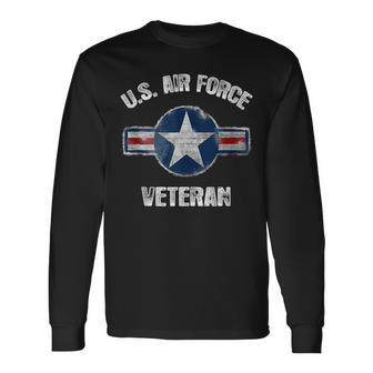 Vintage Usaf Veteran Vintage Us Air Force Veteran Long Sleeve T-Shirt - Monsterry