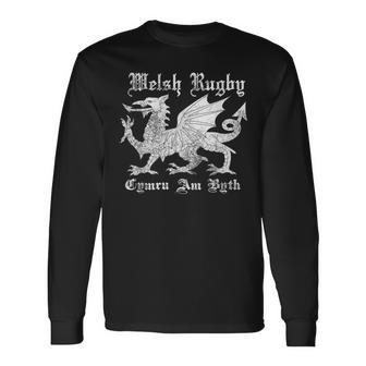 Vintage Welsh Rugby Or Wales Rugby Football Top Long Sleeve T-Shirt - Monsterry UK