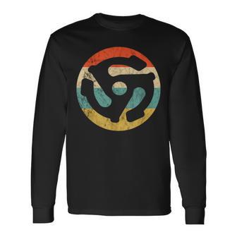 Vinyl Adapter Dj Turntable Music Retro Vintage Sunset Long Sleeve T-Shirt - Monsterry DE