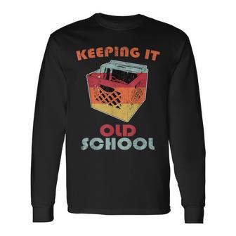 Vinyl Record Keeping It Old School Record Collector Long Sleeve T-Shirt - Monsterry DE