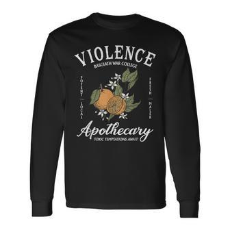 Violence Basgiath College Apothecary Toxic Temptations Await Long Sleeve T-Shirt - Monsterry AU