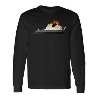 Virginia Gay Bear Pride Flag Long Sleeve T-Shirt - Monsterry AU