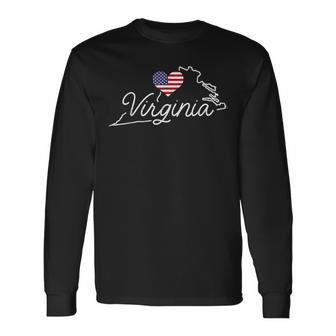 Virginia Lover Virginia Pride Love Virginia Long Sleeve T-Shirt - Monsterry DE