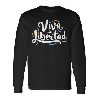 Viva La Libertad Javier Milei Langarmshirts - Seseable