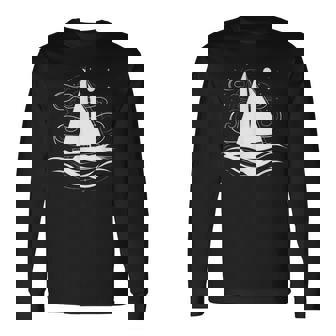 Voile Bateau Dessin Bateau Sport Nautique T-shirt à manches longues - Cadeauxyz