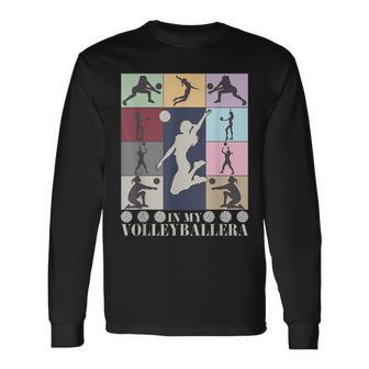 In My Volleyball Era Retro Vintage Volleyball Sport Game Day Long Sleeve T-Shirt - Monsterry DE