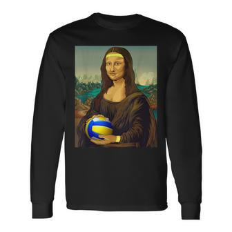 Volleyball Mona Lisa Leonardo Da Vinci Kunstvolleyball Langarmshirts - Seseable