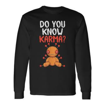 Voodoo Magic Karma Wicca Witch Scary Voodoo Doll Langarmshirts - Seseable