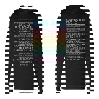 Vote As If Your Skin Is Not White Human's Rights Apparel Long Sleeve T-Shirt | Seseable CA