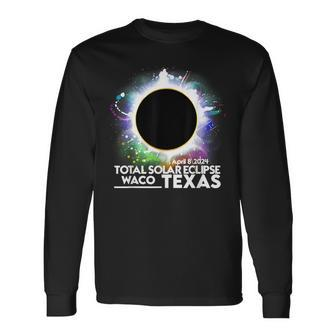 Waco Texas Total Solar Eclipse April 8 2024 Totality Long Sleeve T-Shirt | Mazezy