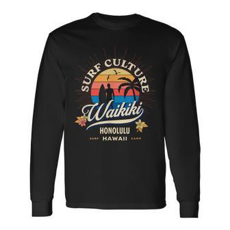 Waikiki Surf Culture Beach Long Sleeve T-Shirt - Monsterry CA