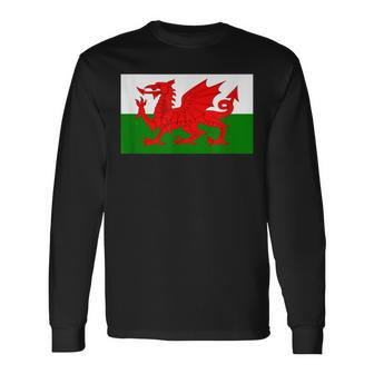 Wales Cymru 2021 Flag Love Soccer Football Fans Or Support Long Sleeve T-Shirt - Seseable
