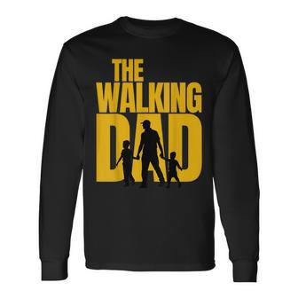 The Walking Dad Papa Dad Father's Day Long Sleeve T-Shirt - Monsterry UK